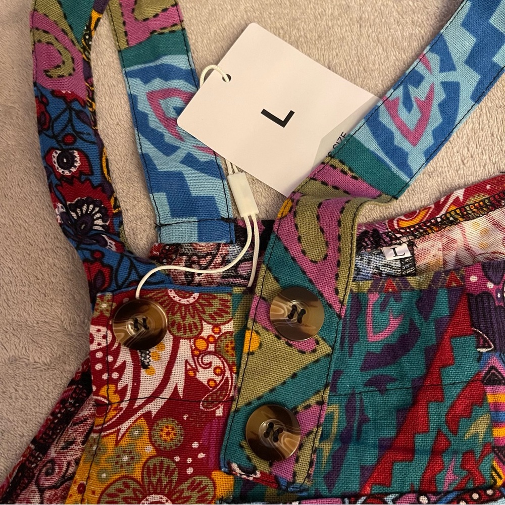 Colorful Patchwork Jumpsuit - Picture 11 of 16
